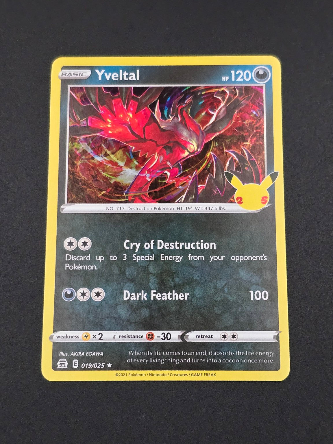 Yveltal #019/025 Celebrations 25th β FRONT