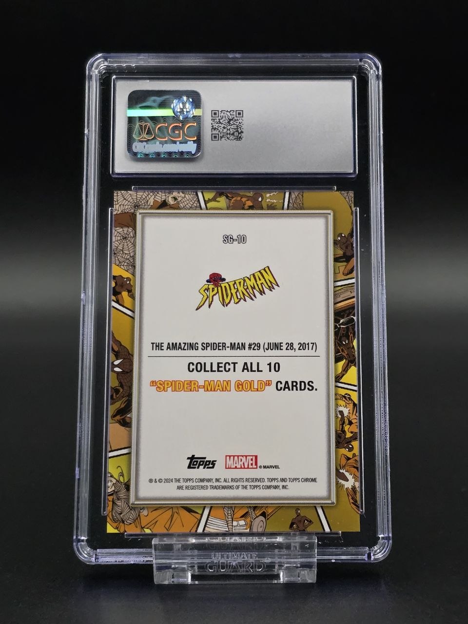 2024 Topps Chrome Marvel Spiderman Gold #SG-10 CGC 10 / 🇬🇧