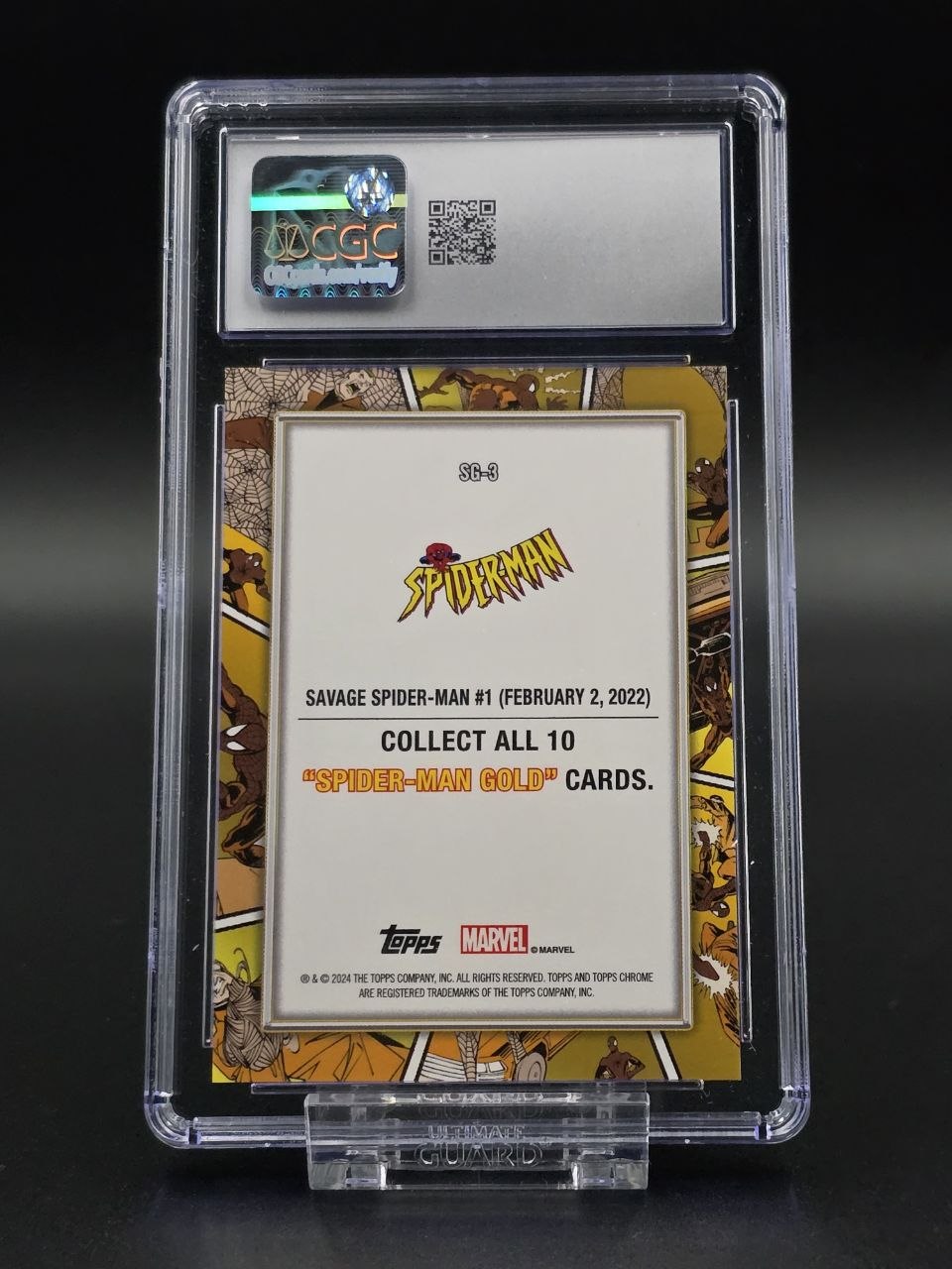 2024 Topps Chrome Marvel Spiderman Gold #SG-3 CGC 10 / 🇬🇧