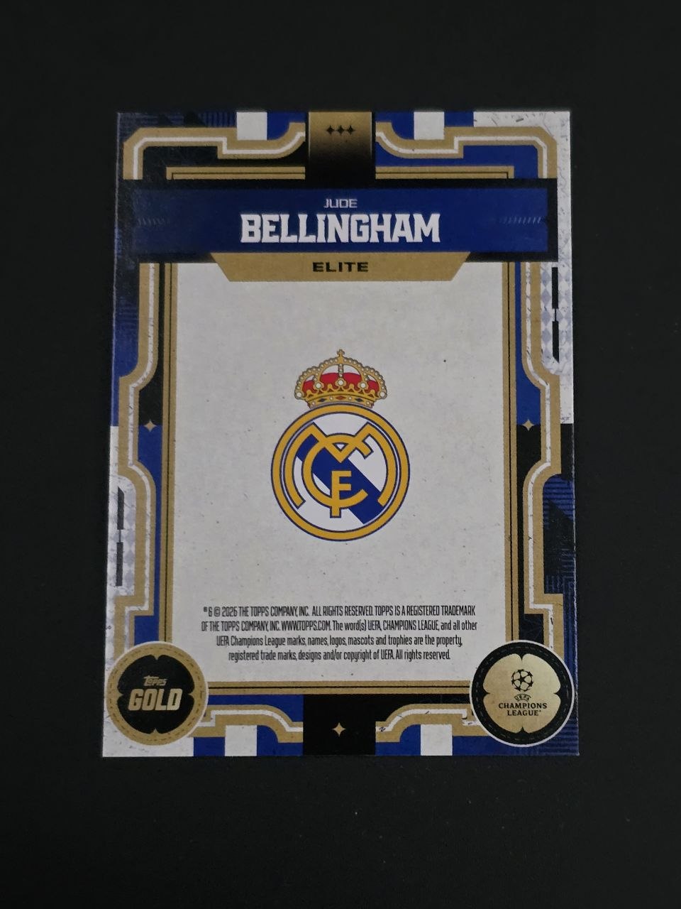 Topps 2025-26 UEFA Champions League Jude Bellingham Elite / 🇬🇧
