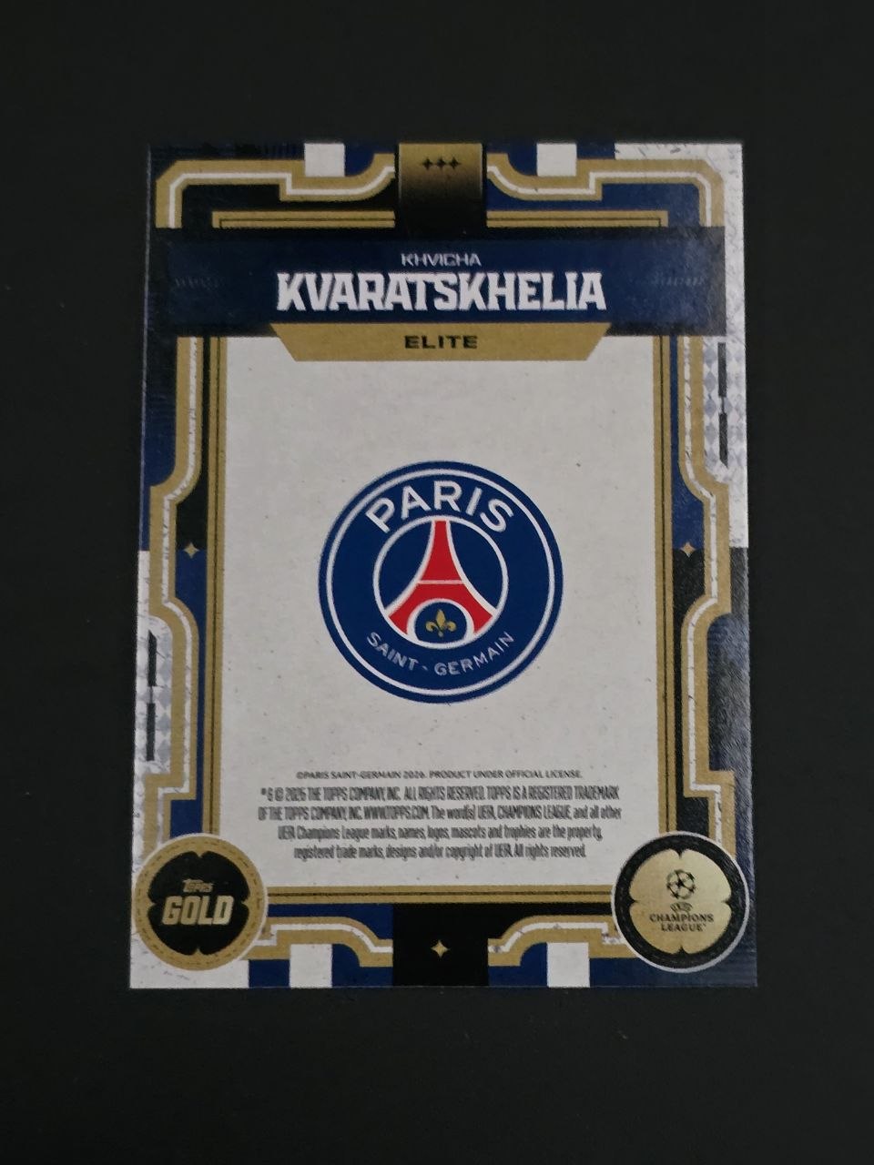 Topps 2025-26 UEFA Club Competitions Khvicha Kvaratskhelia Elite / 🇬🇧