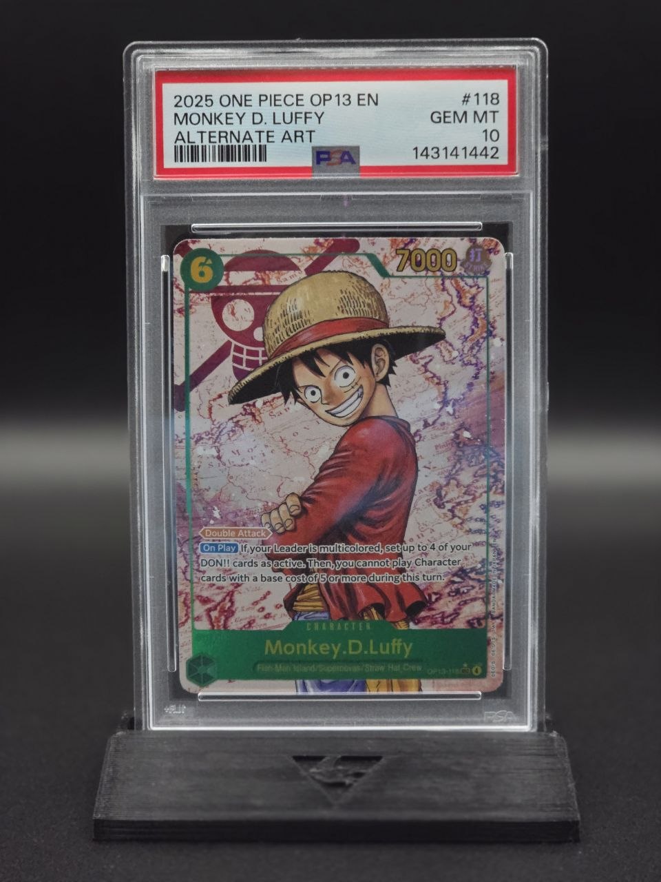One Piece Monkey D. Luffy OP13-118 Alt Art PSA 10 / 🇬🇧