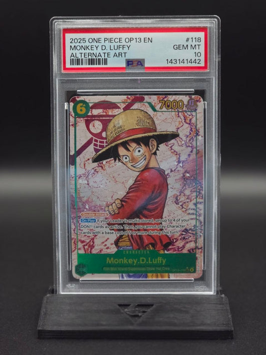 One Piece Monkey D. Luffy OP13-118 Alt Art PSA 10 / 🇬🇧