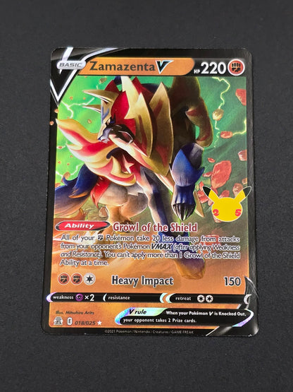 Zamazenta V #018/025 Celebrations 25th — FRONT