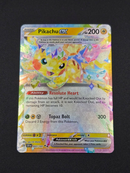 Pikachu ex #057/191 Surging Sparks — FRONT
