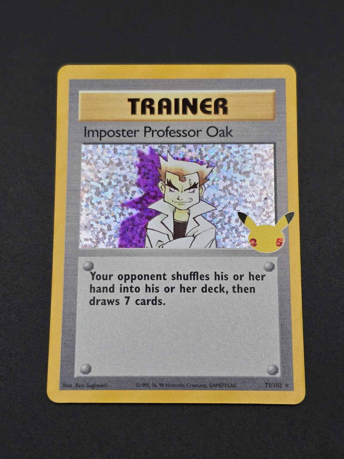 Imposter Professor Oak #73/102 Celebrations 25th — FRONT