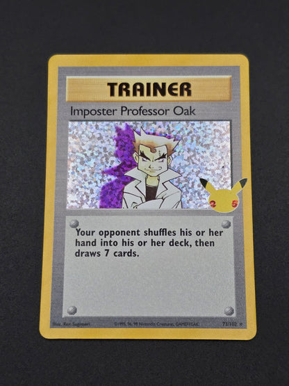 Imposter Professor Oak #73/102 Celebrations 25th — FRONT