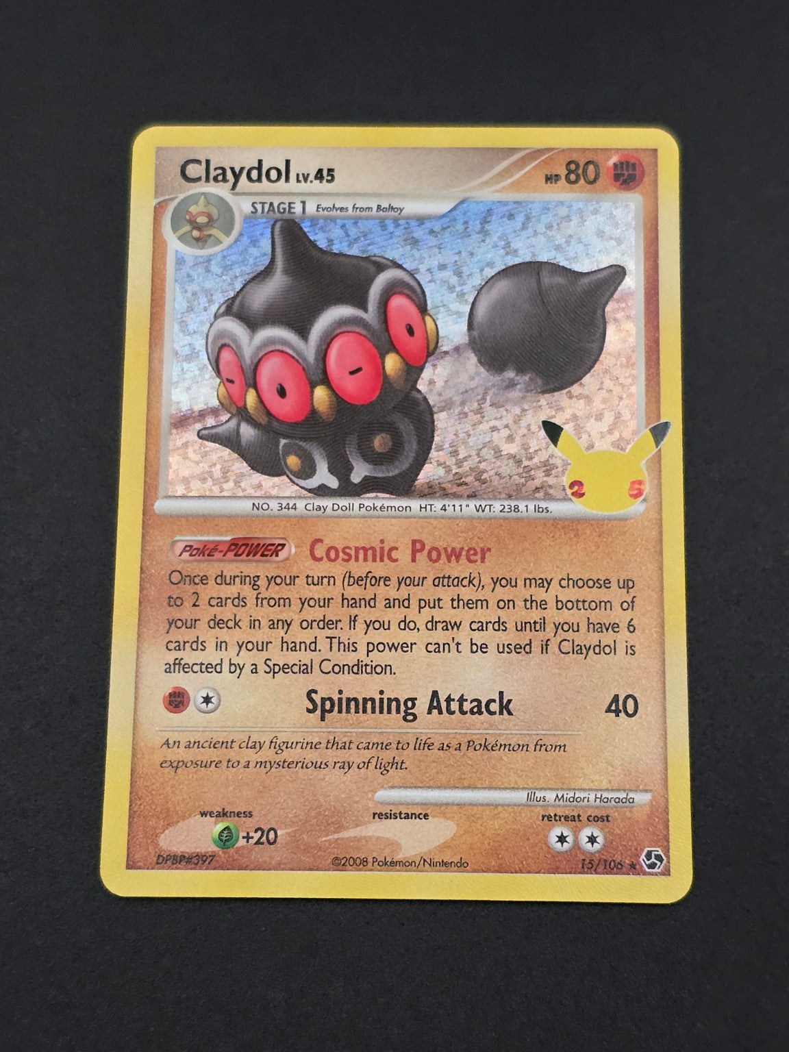 Claydol #15/106 Celebrations 25th — FRONT