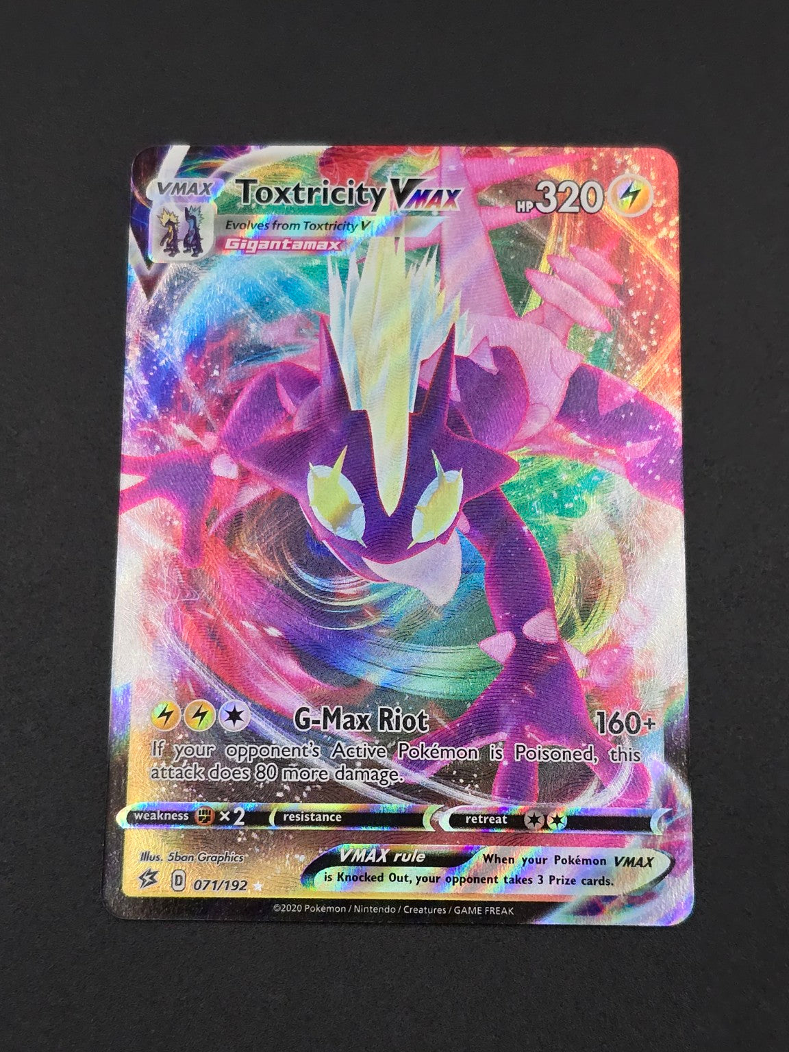 Toxtricity VMAX #071/192 Rebel Clash — FRONT