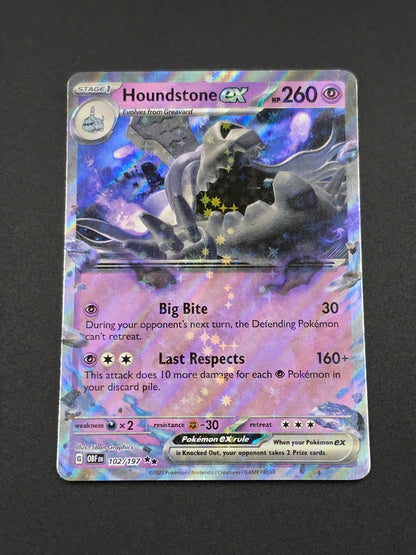 Houndstone ex #102/197 Obsidian Flames — FRONT