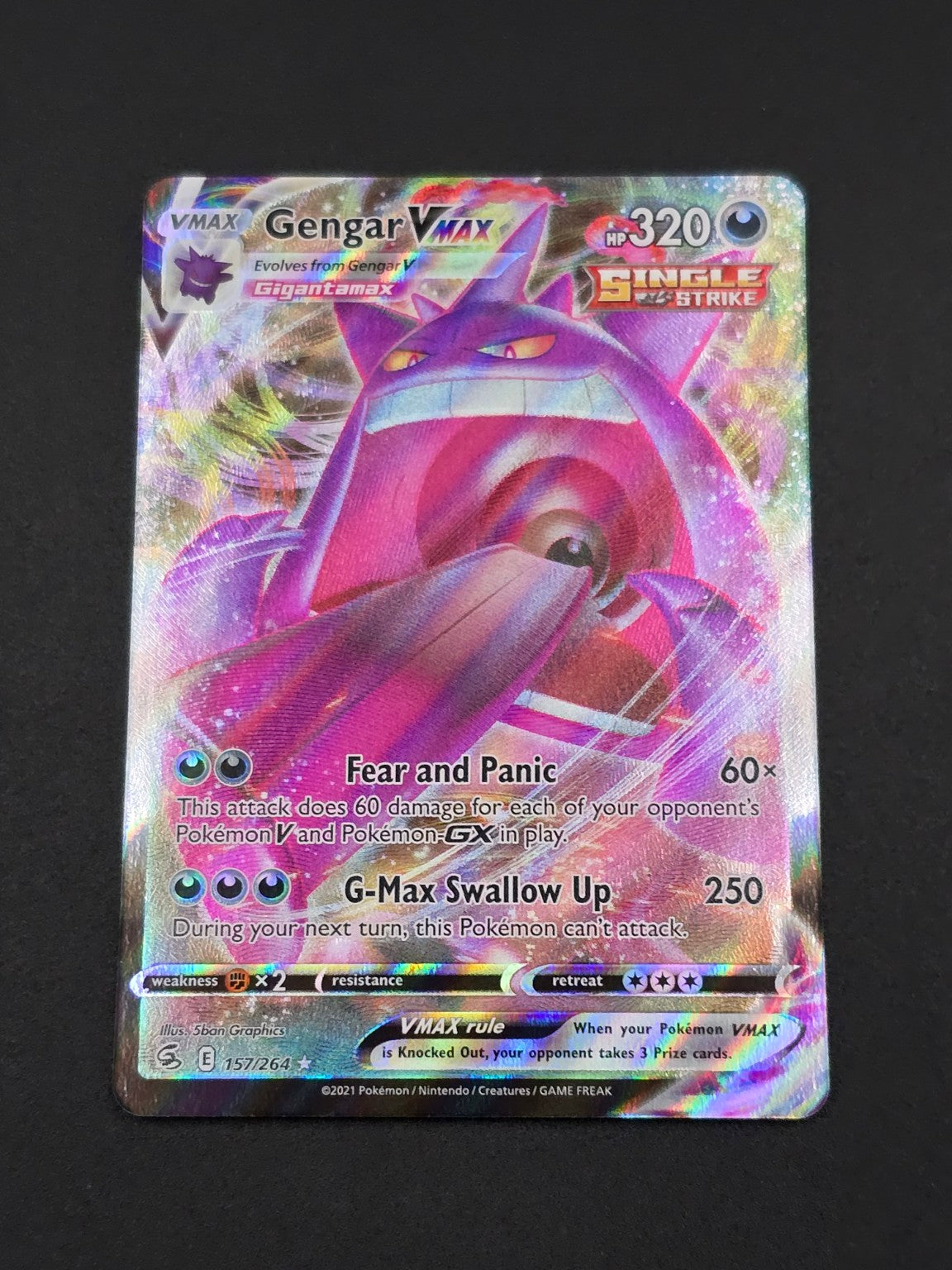 Gengar VMAX #157/264 Fusion Strike — FRONT