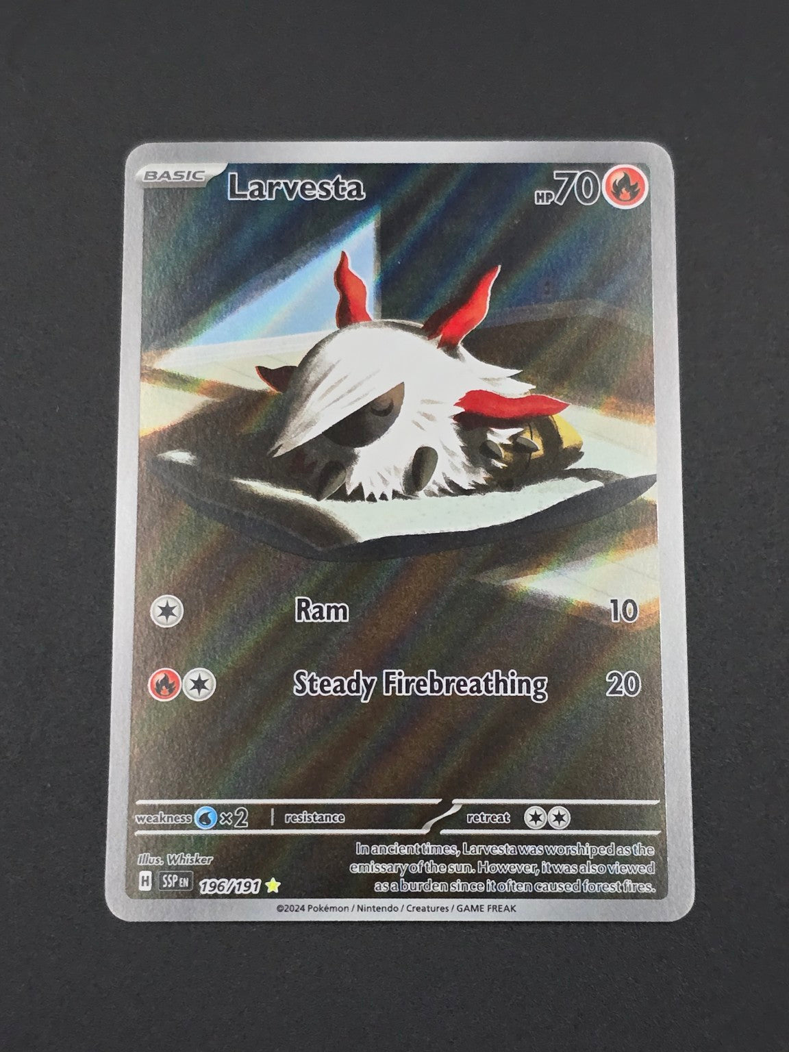 Larvesta #196/191 Surging Sparks — FRONT