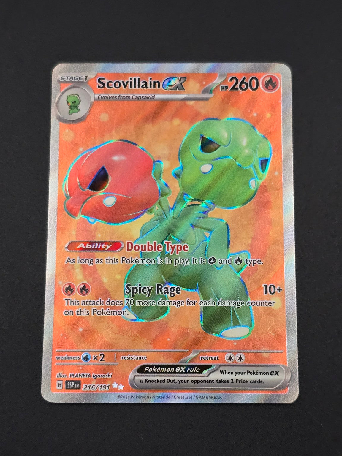 Scovillain ex #216/191 Surging Sparks — FRONT
