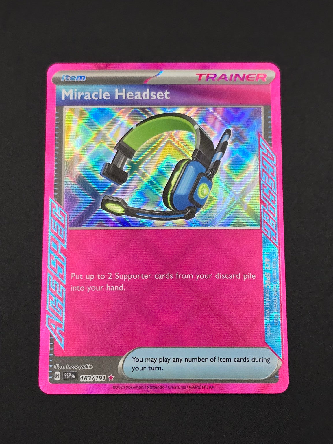 Miracle Headset #183/191 Surging Sparks — FRONT