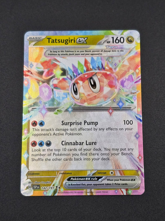 Tatsugiri ex #142/191 Surging Sparks — FRONT