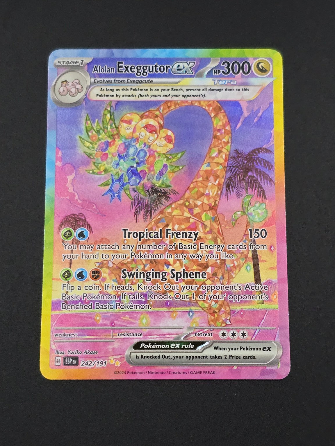 Alolan Exeggutor ex #242/191 Surging Sparks — FRONT