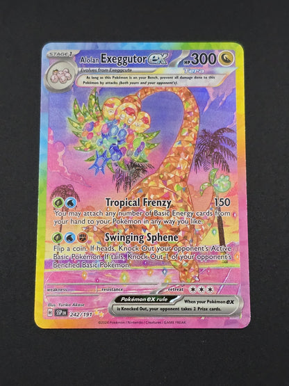 Alolan Exeggutor ex #242/191 Surging Sparks — FRONT