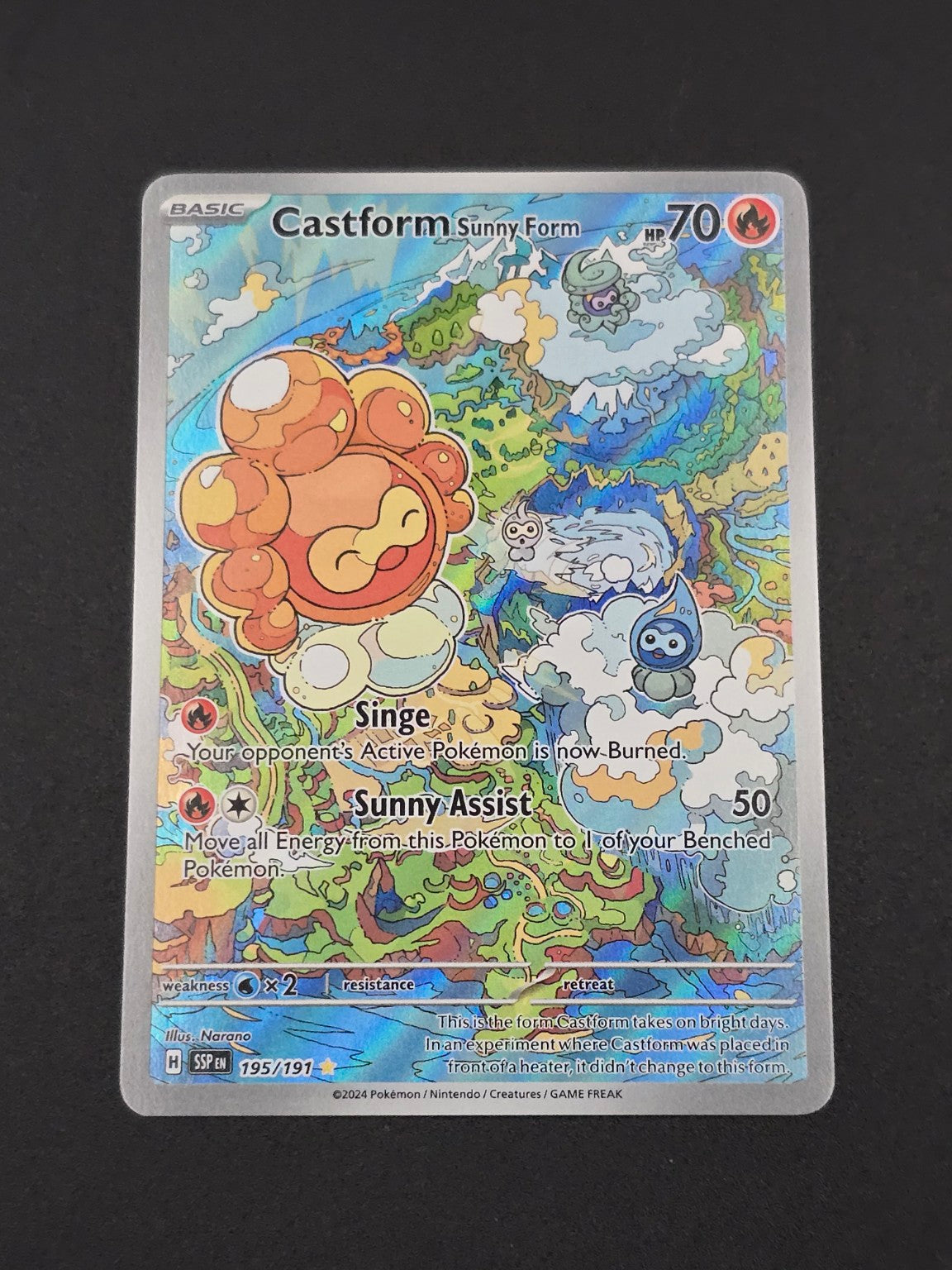 Castform Sunny Form #195/191 Surging Sparks — FRONT