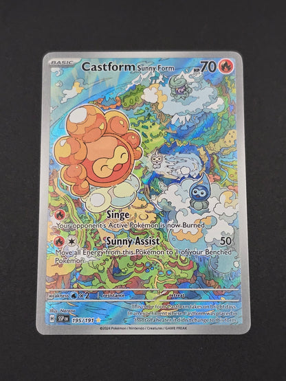 Castform Sunny Form #195/191 Surging Sparks — FRONT