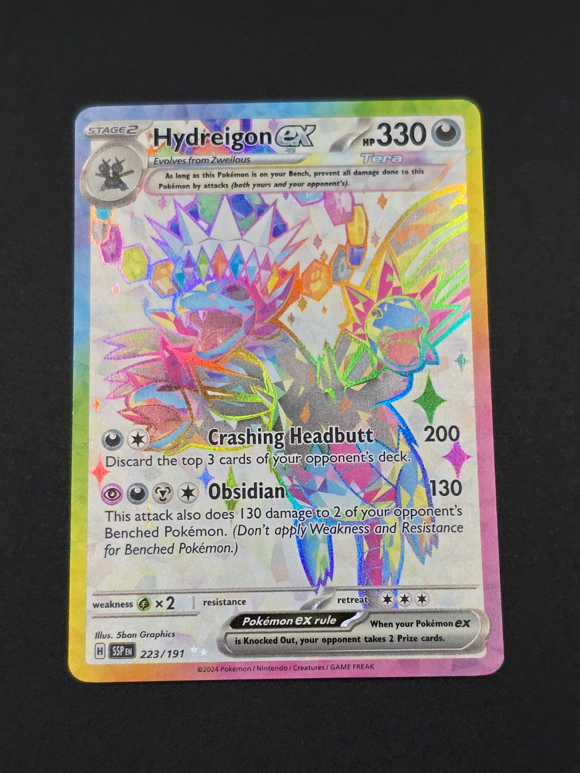 Hydreigon ex #223/191 Surging Sparks — FRONT