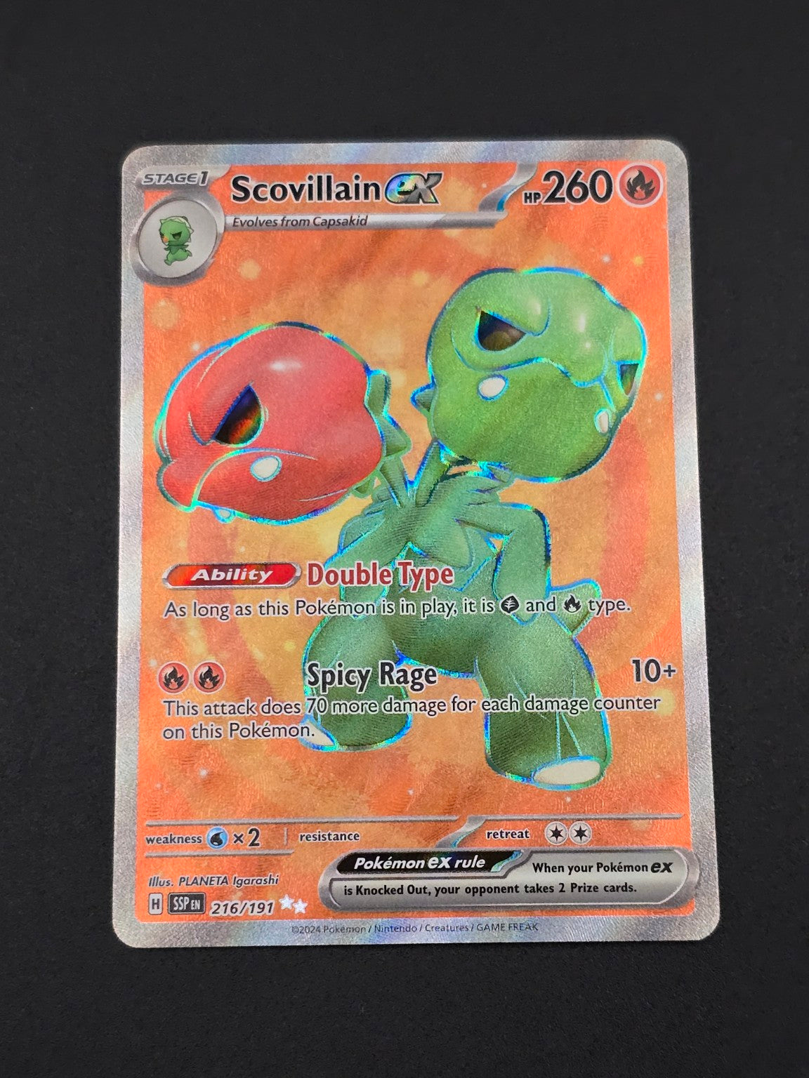 Scovillain ex #216/191 Surging Sparks — FRONT