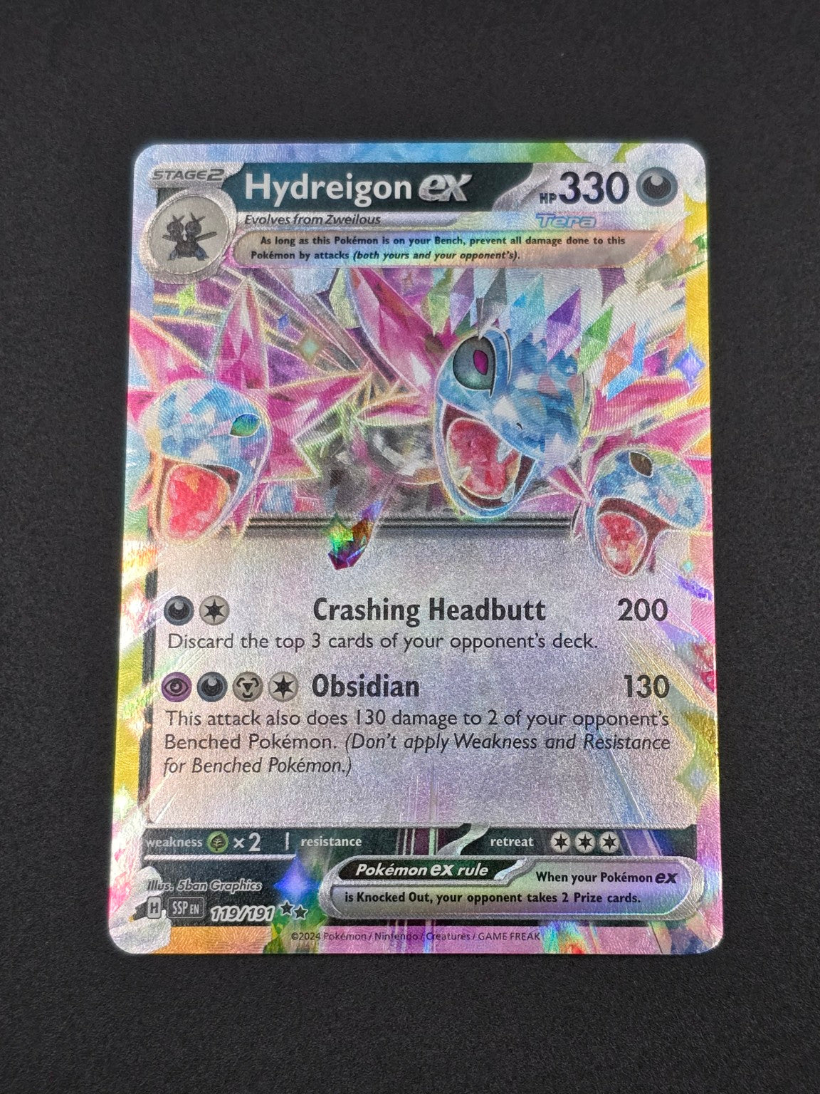 Hydreigon ex #119/191 Surging Sparks — FRONT