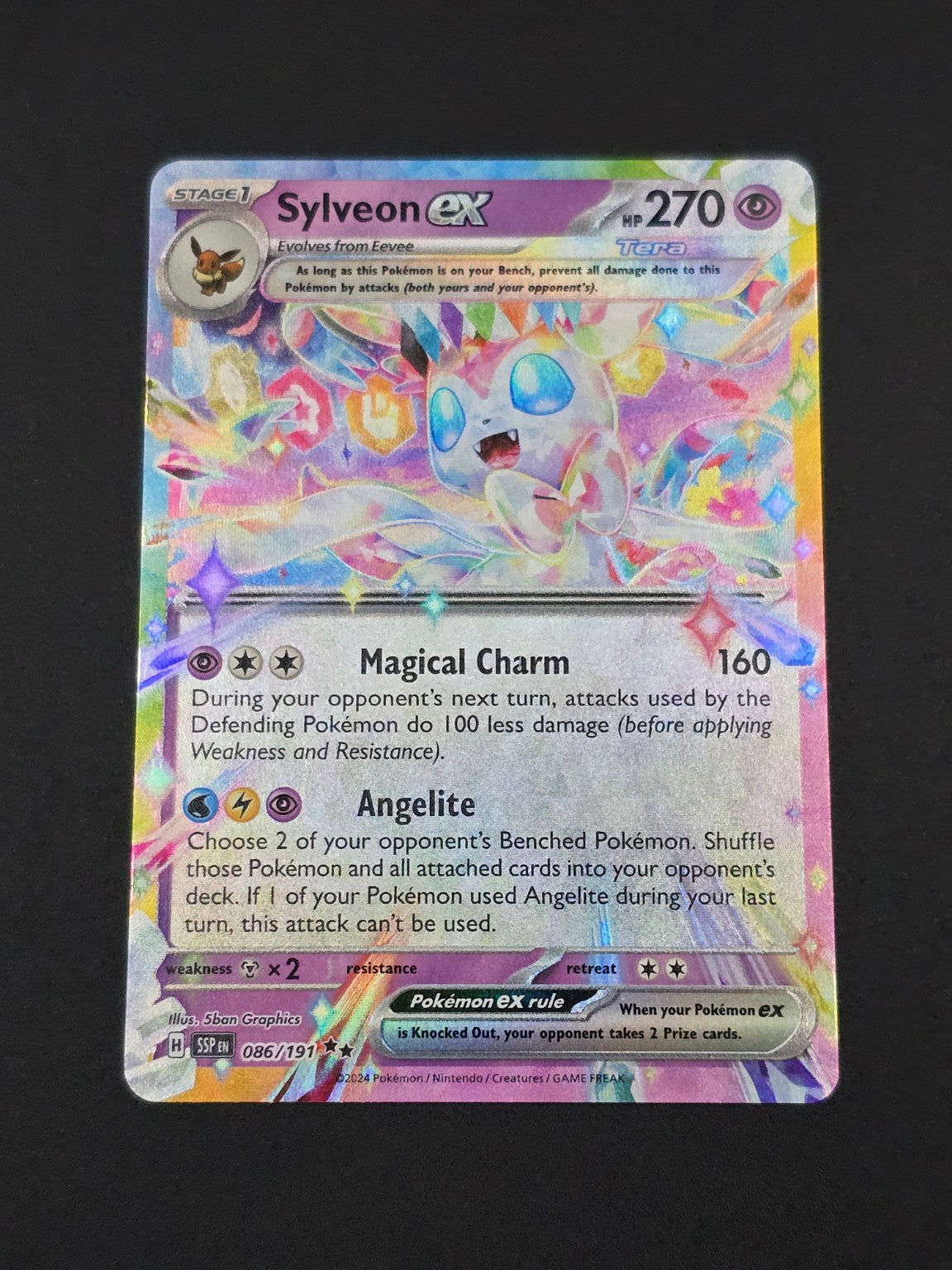 Sylveon ex #086/191 Surging Sparks — FRONT