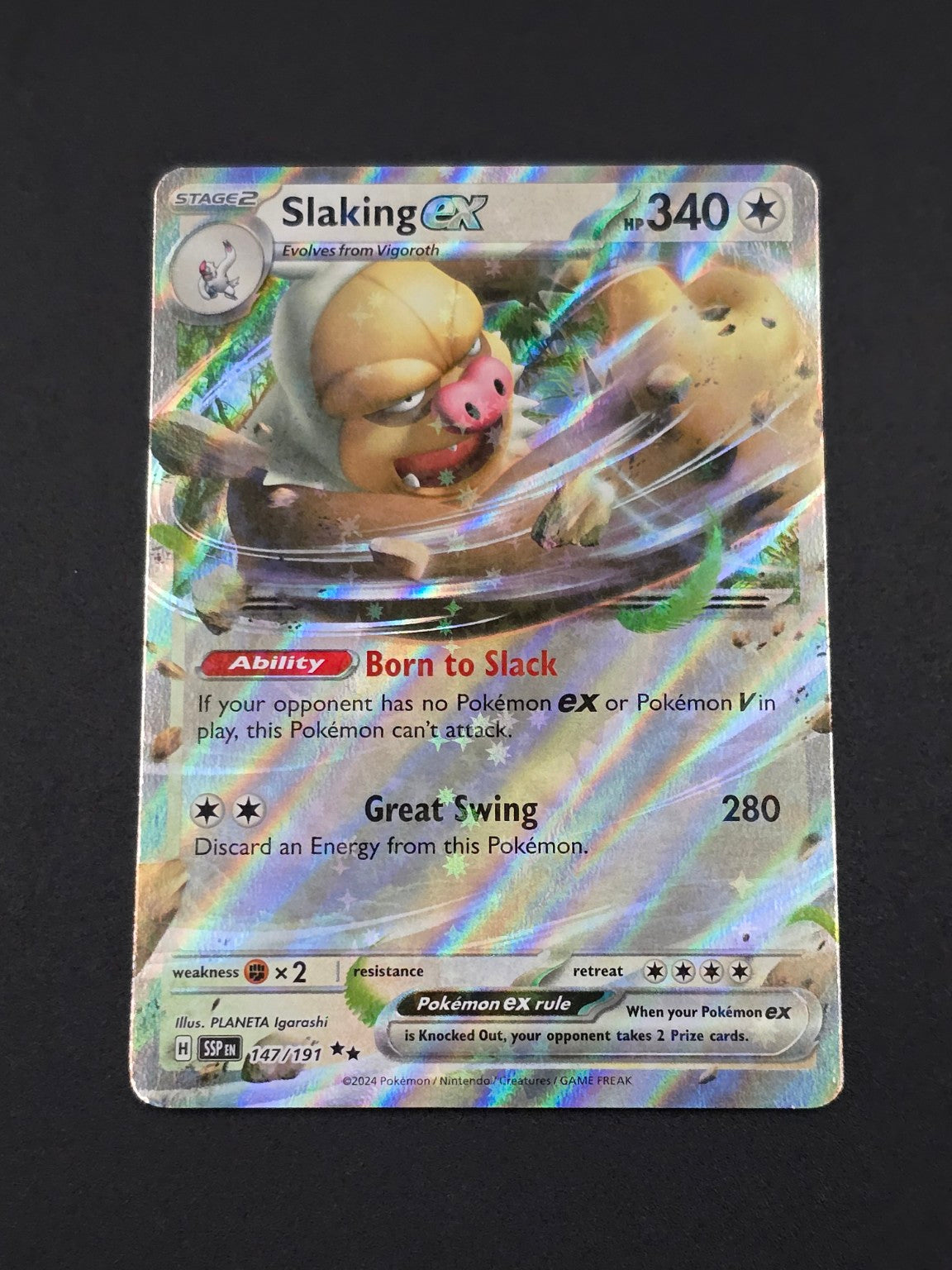 Slaking ex #147/191 Surging Sparks — FRONT