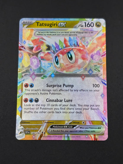 Tatsugiri ex #142/191 Surging Sparks — FRONT