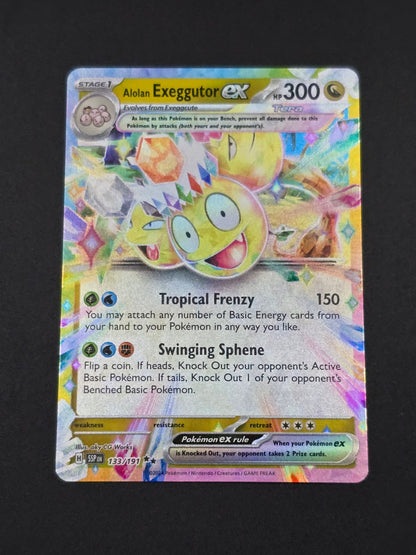 Alolan Exeggutor ex #133/191 Surging Sparks — FRONT