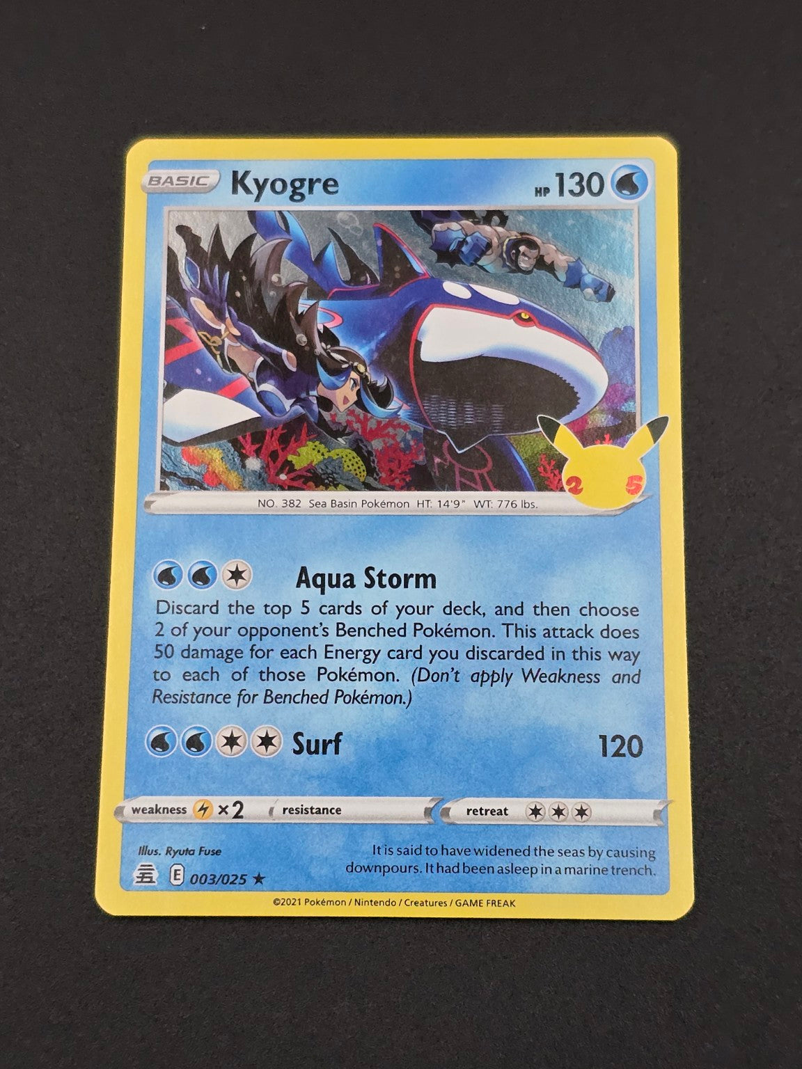 Kyogre #003/025 Celebrations 25th — FRONT