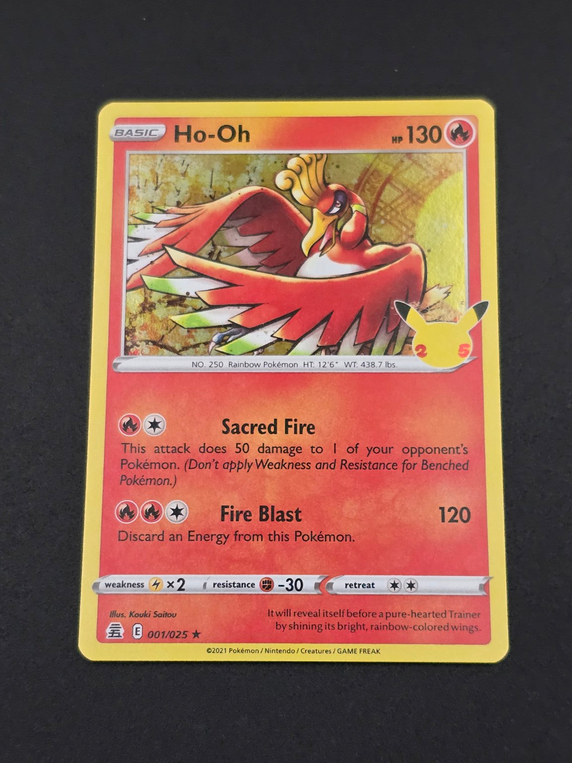Ho-Oh #001/025 Celebrations 25th — FRONT
