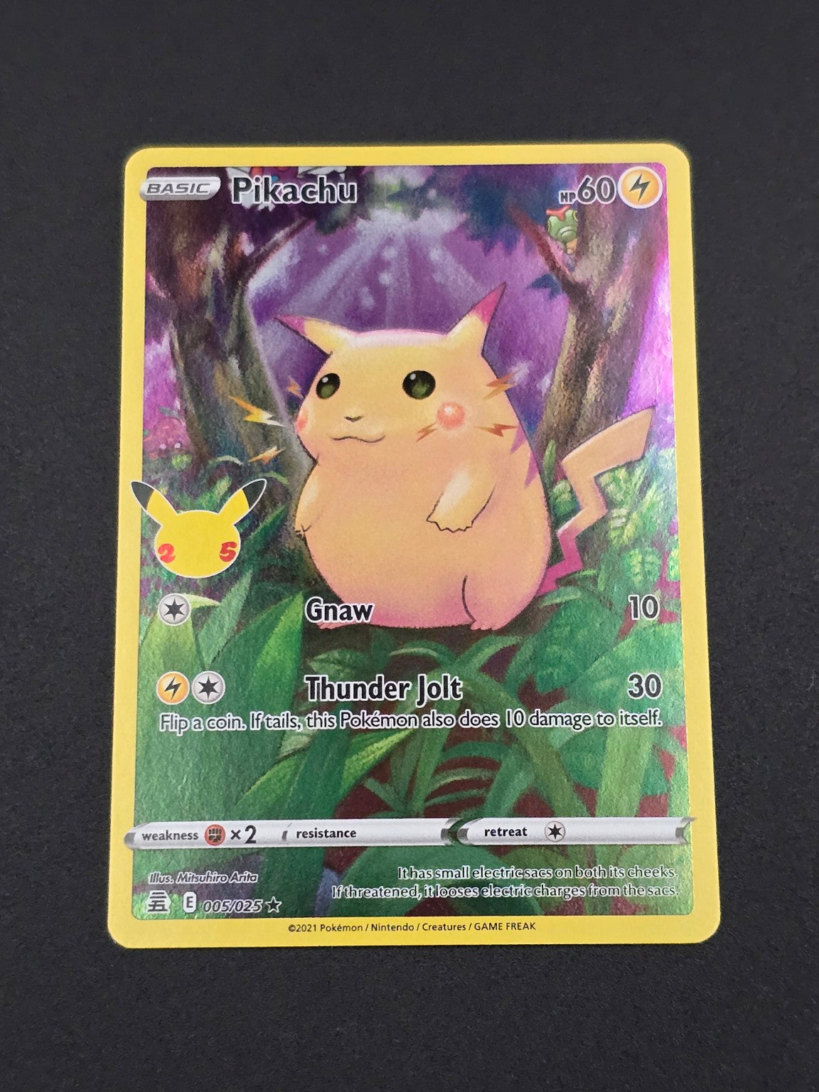 Pikachu #005/025 Celebrations 25th — FRONT