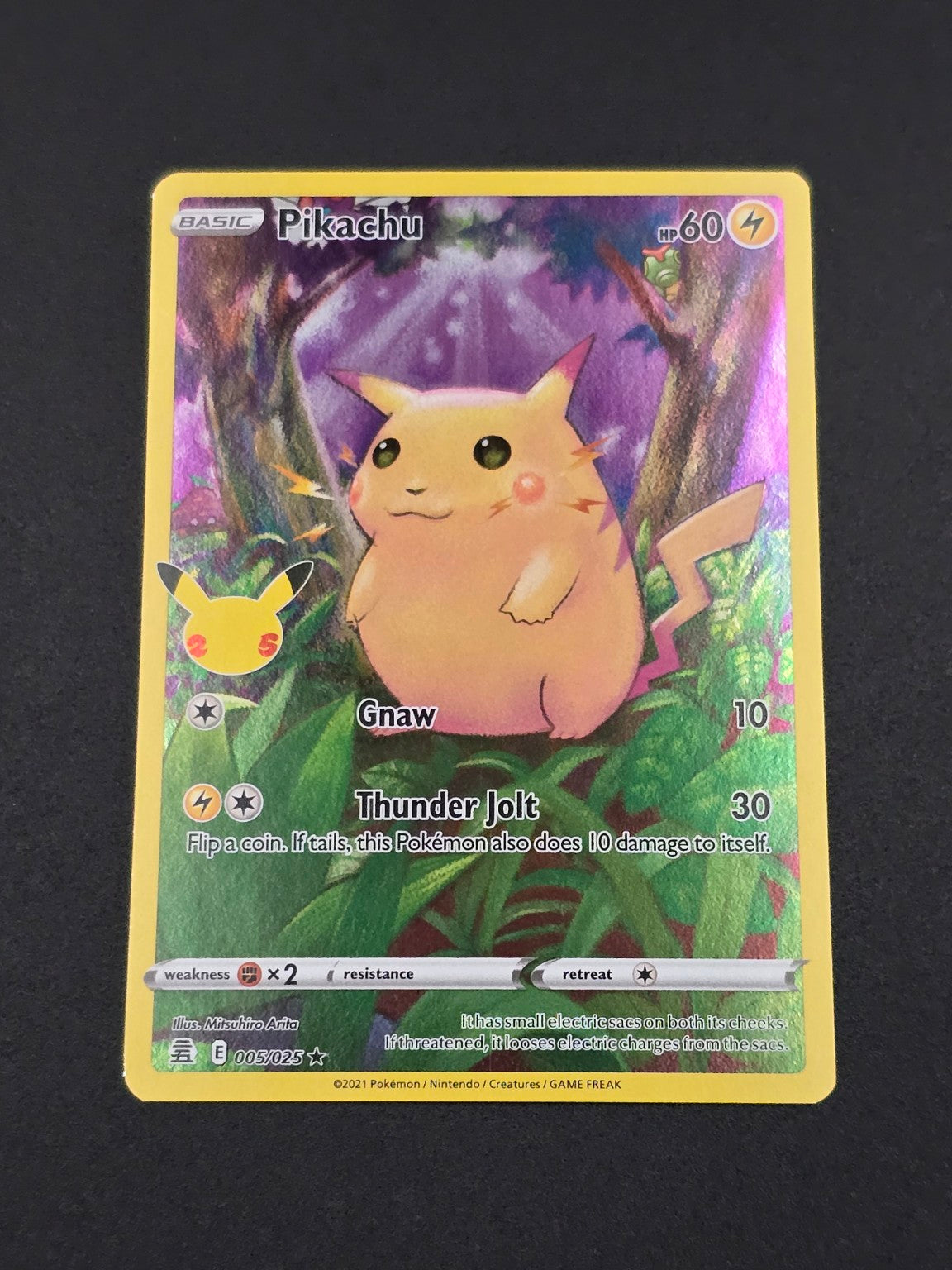 Pikachu #005/025 Celebrations 25th — FRONT