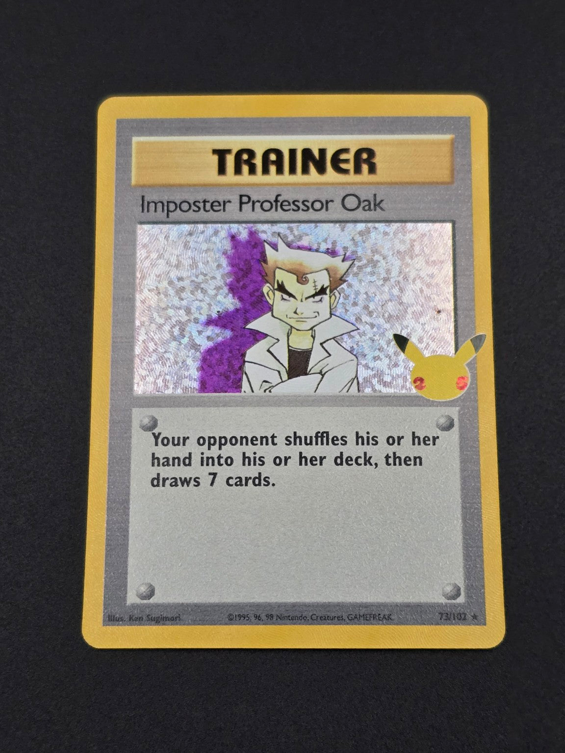 Imposter Professor Oak #73/102 Celebrations 25th — FRONT