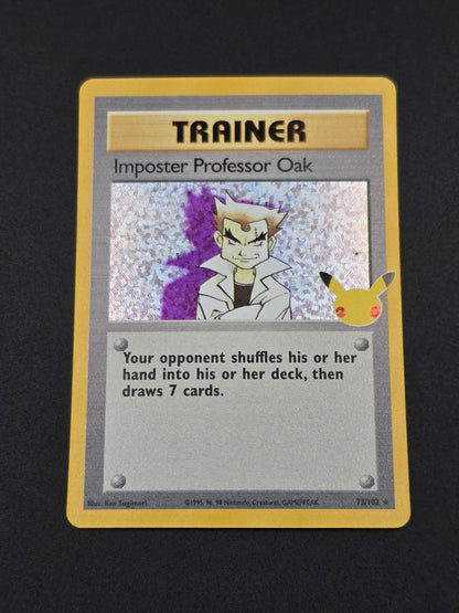 Imposter Professor Oak #73/102 Celebrations 25th — FRONT