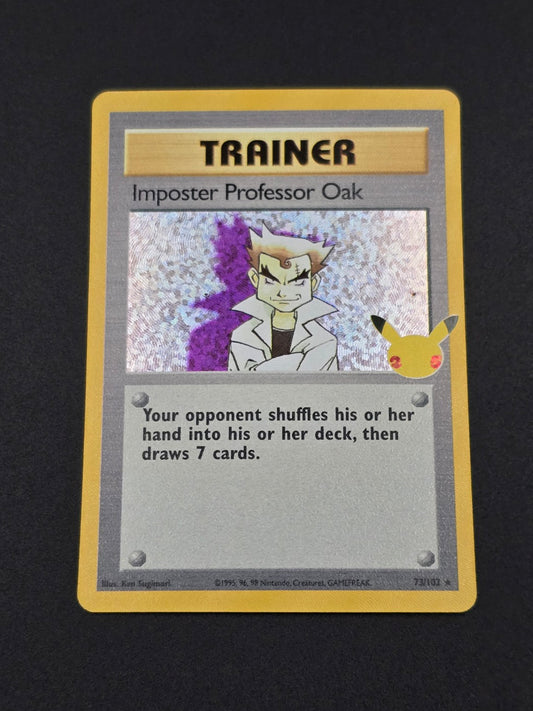Imposter Professor Oak #73/102 Celebrations 25th — FRONT