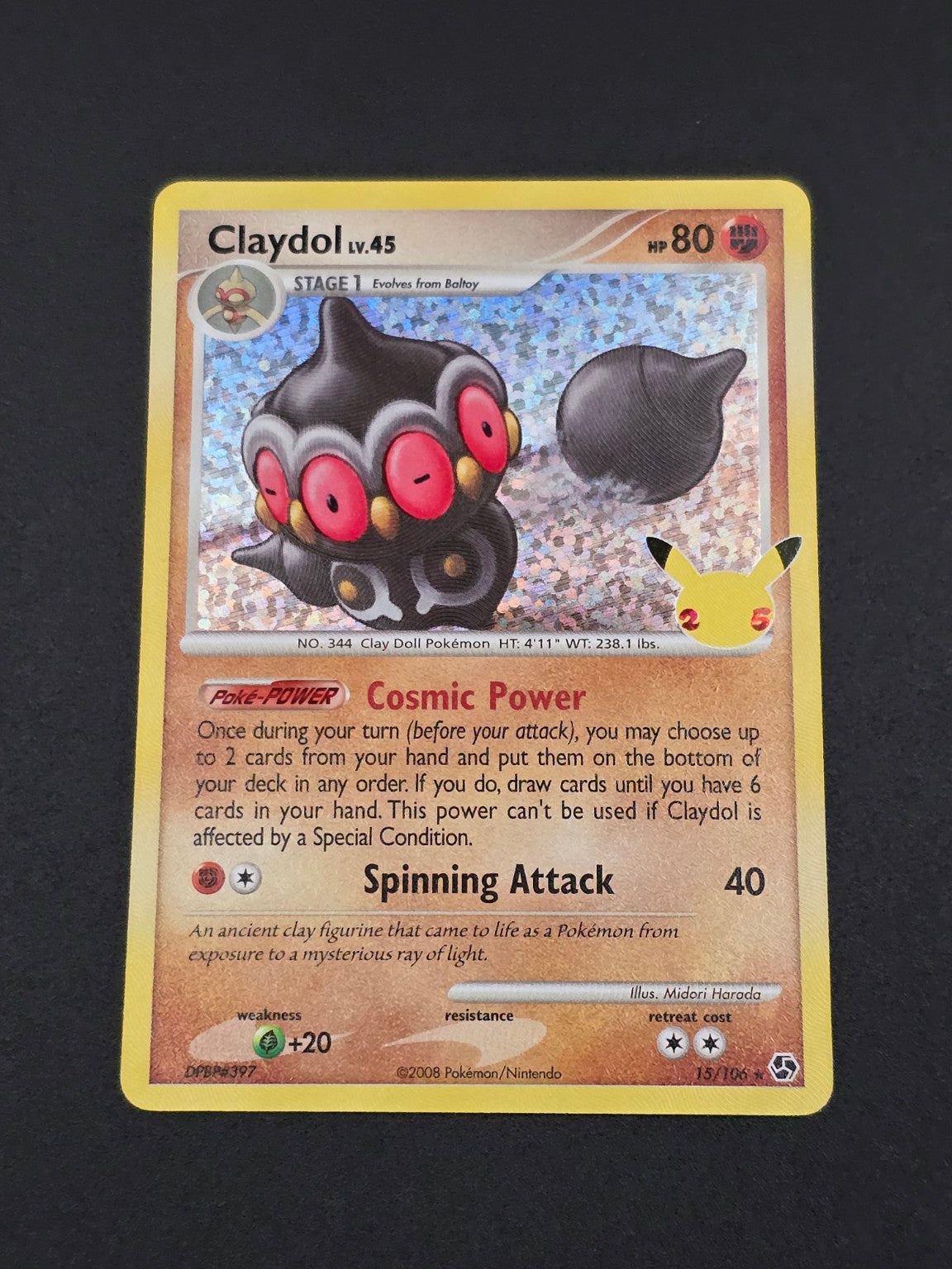 Claydol #15/106 Celebrations 25th — FRONT