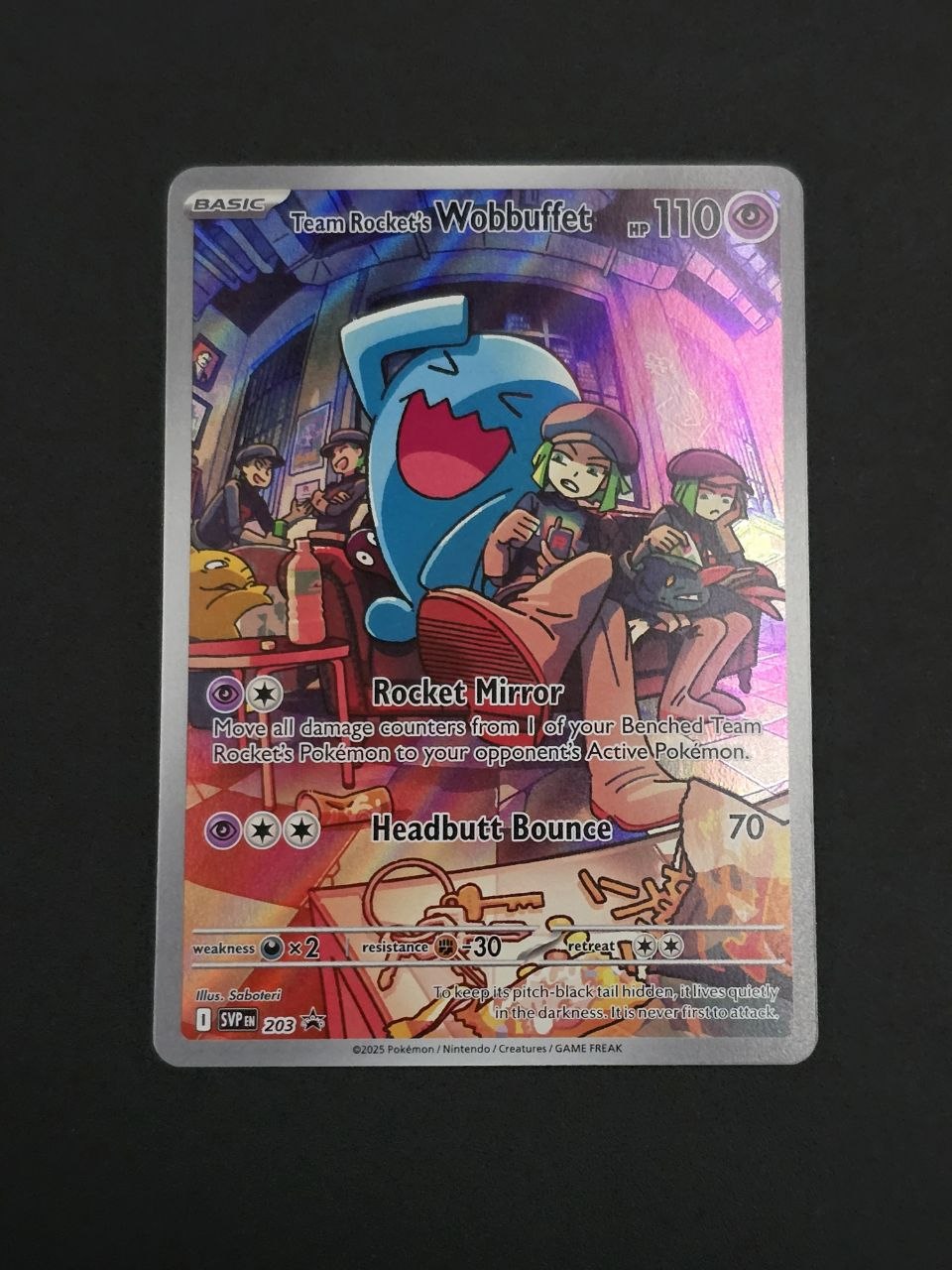 Team Rocket's Wobbuffet #203 Promo NM / 🇬🇧