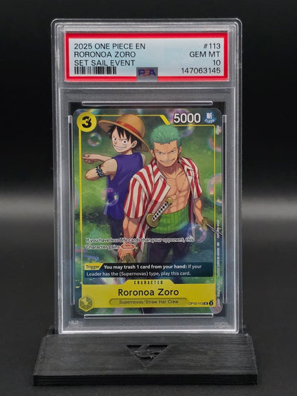 One Piece Roronoa Zoro OP10-113 Set Sail Event PSA 10 / 🇬🇧