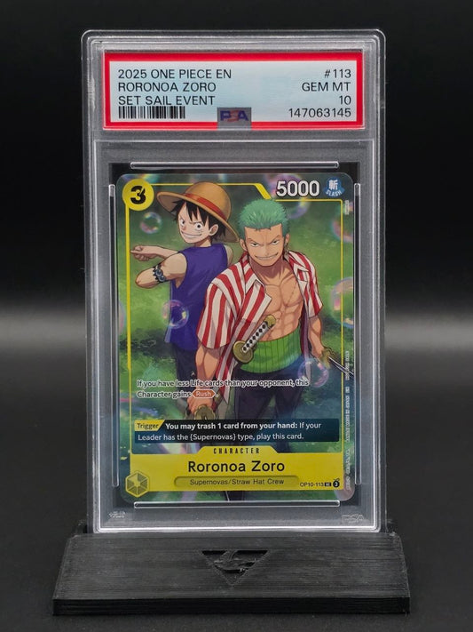 One Piece Roronoa Zoro OP10-113 Set Sail Event PSA 10 / 🇬🇧