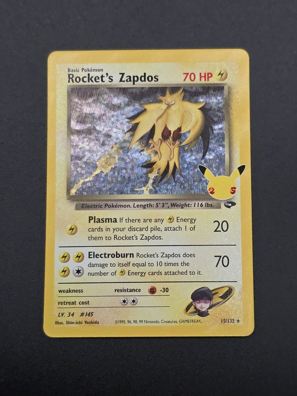 Rocket's Zapdos #15 Celebrations 25th NM / 🇬🇧