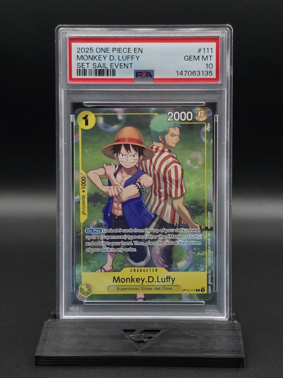 One Piece Monkey D. Luffy OP10-111 Set Sail Event PSA 10 / 🇬🇧