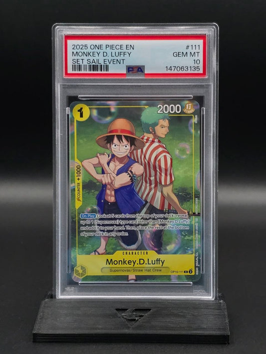 One Piece Monkey D. Luffy OP10-111 Set Sail Event PSA 10 / 🇬🇧