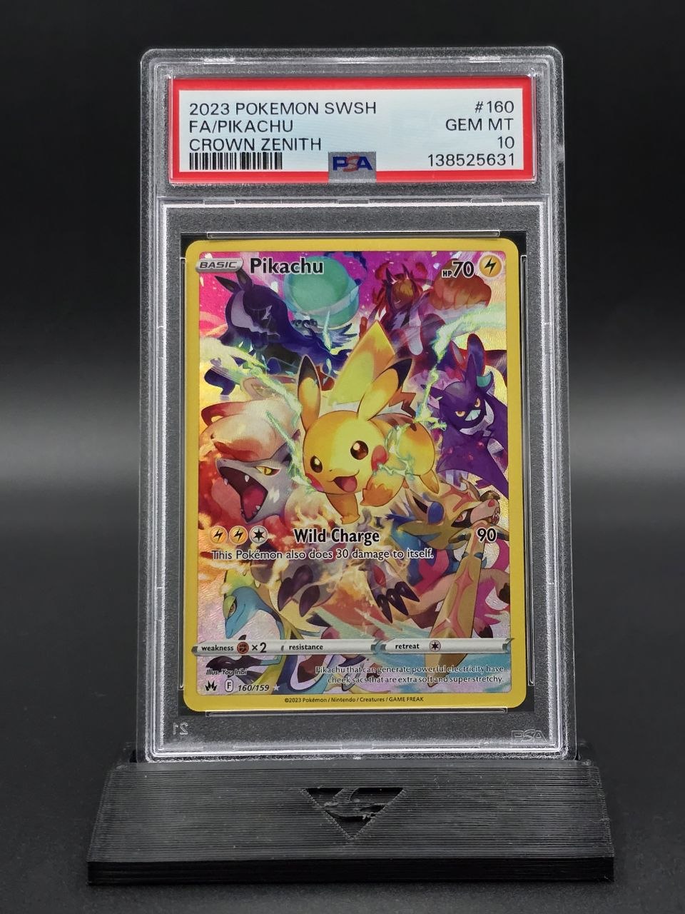 Pikachu #160 Crown Zenith PSA 10 / 🇬🇧