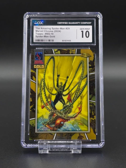 2024 Topps Chrome Marvel Spiderman Gold #SG-10 CGC 10 / 🇬🇧