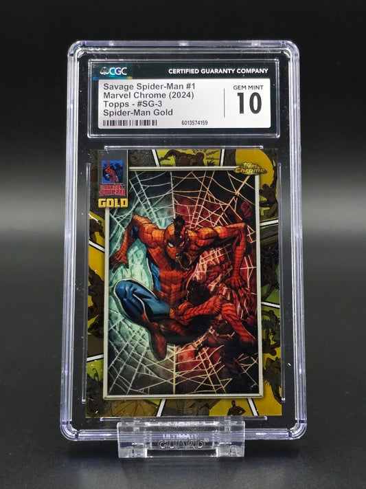 2024 Topps Chrome Marvel Spiderman Gold #SG-3 CGC 10 / 🇬🇧