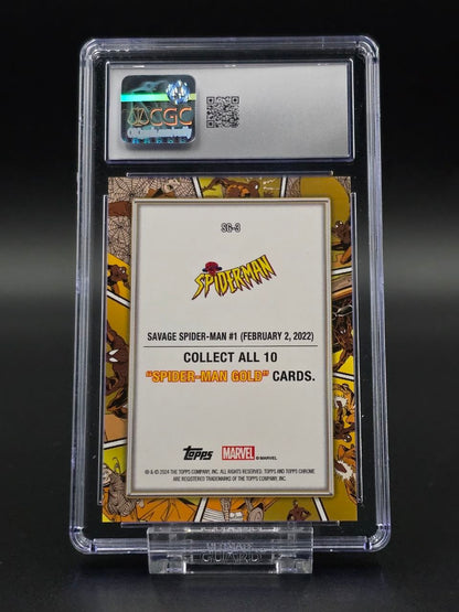 2024 Topps Chrome Marvel Spiderman Gold #SG-3 CGC 10 / 🇬🇧