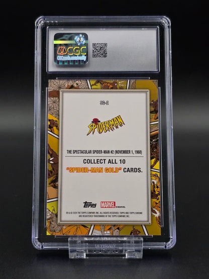 2024 Topps Chrome Marvel Spiderman Gold #SG-2 CGC 10 / 🇬🇧