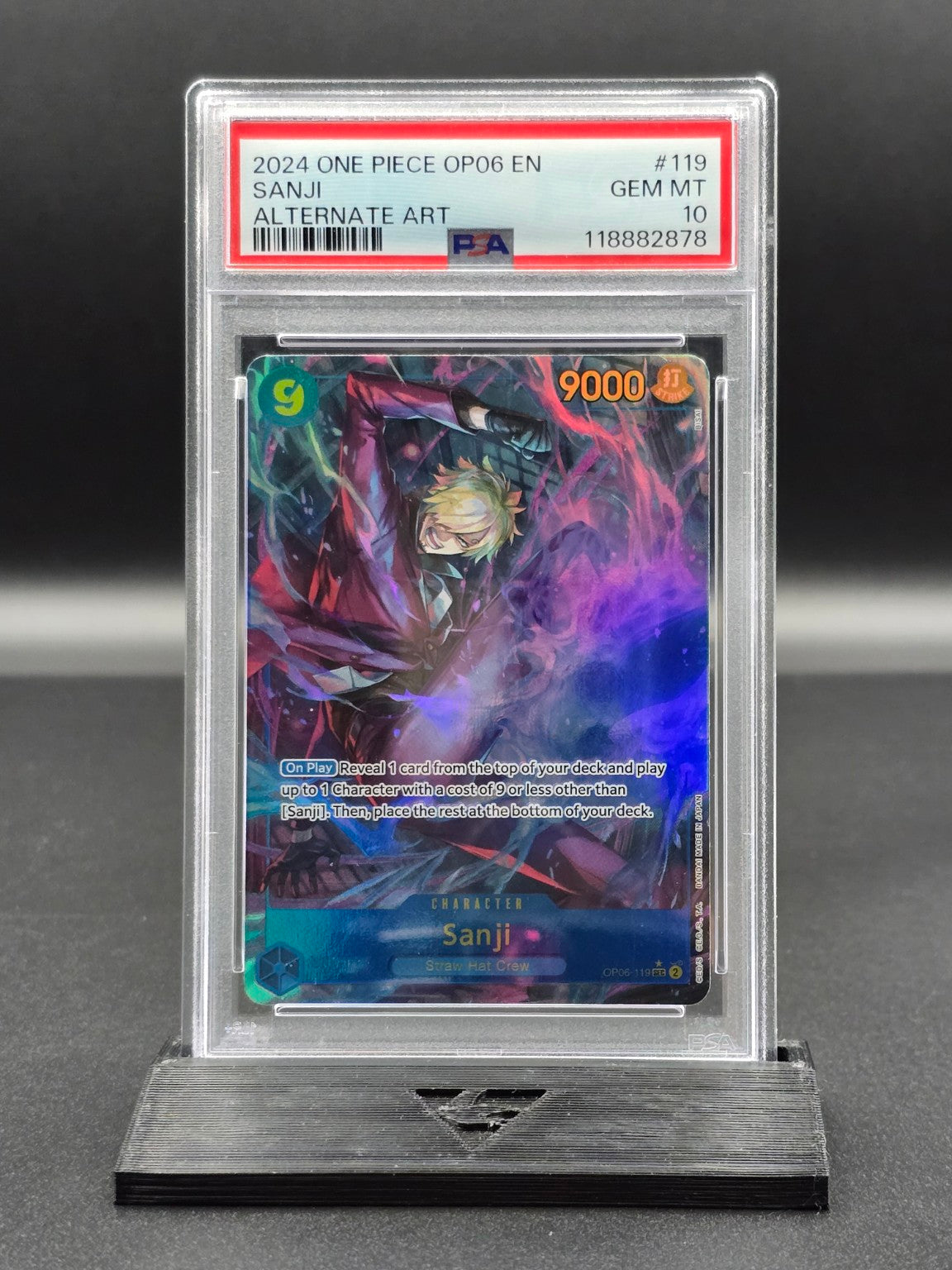 One Piece Sanji OP06-119 SEC Alt Art PSA 10 / 🇬🇧 - FRONT